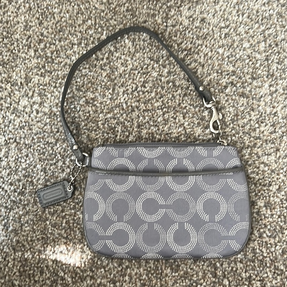 Coach Wristlet Purse - Blue/Grey